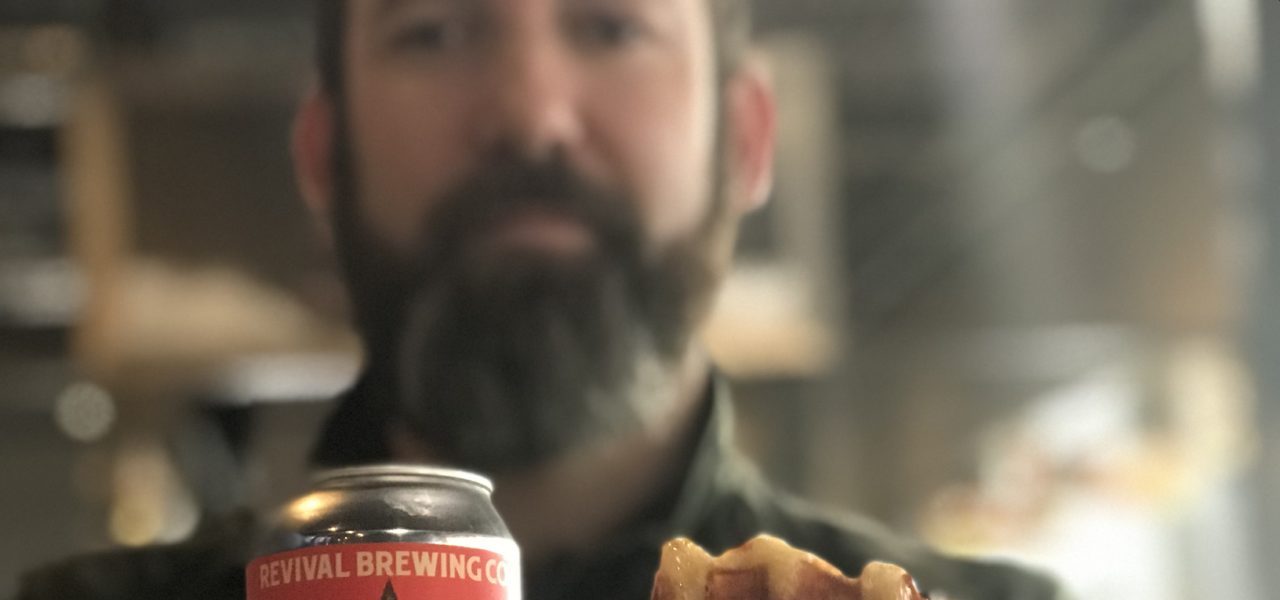 Beglian-style waffles with a Belgian-style Tripel ale from Burgundian Coffee & Waffles and Revival